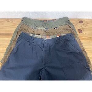 Red Head Brand Co Mens Cargo Shorts Size 42 Brown Navy Green Lot of 3